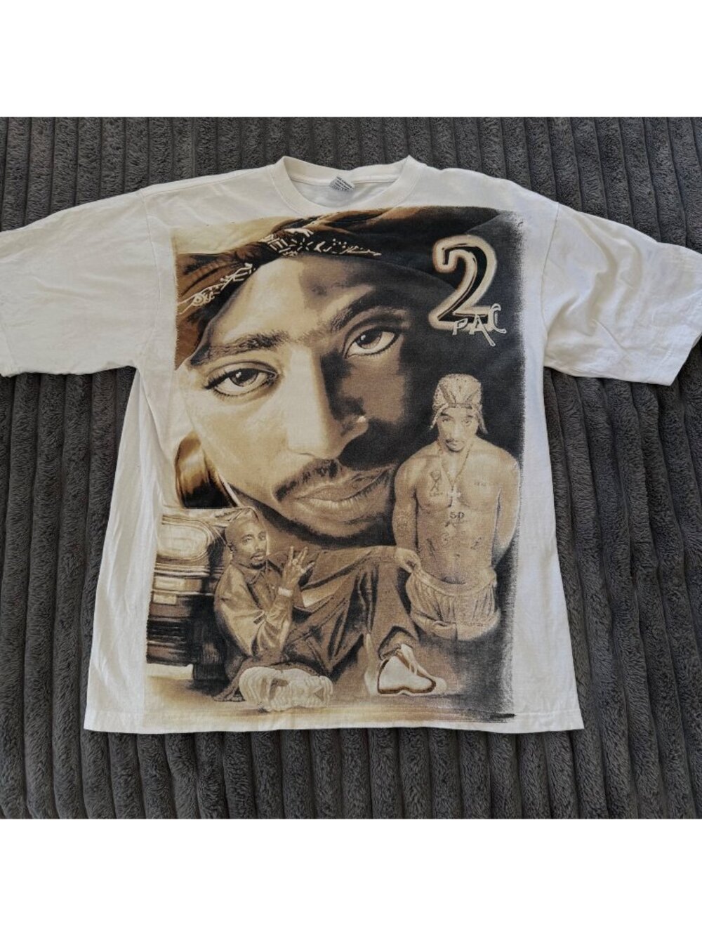 Tupac Graphic Tee L 100% Cotton Vintage Style Hip Hop Rap Shirt Size L